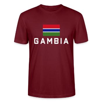 Gambia Gambia Gambia - Stanley/Stella Unisex Bio-T-Shirt CRAFTER - Burgunderrot - Vorne - Alina (178cm) & Michal (187cm)