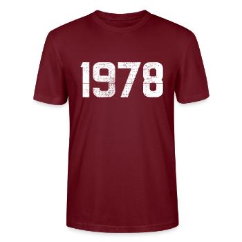 1978 - T-shirt bio CRAFTER Stanley Stella Unisexe - bordeaux - Devant - Alina (178cm) & Michal (187cm)
