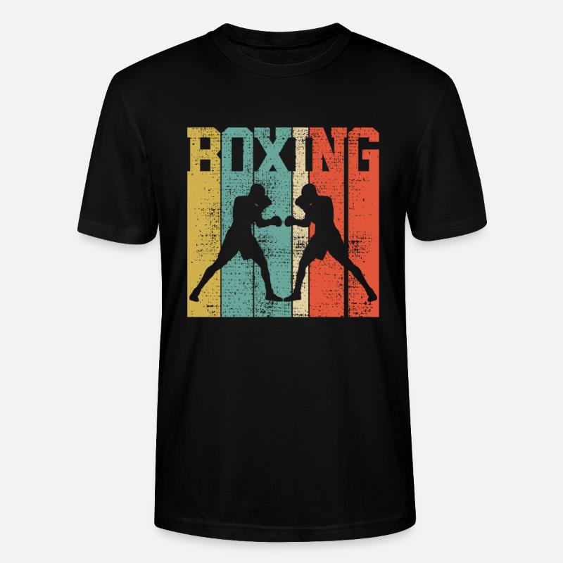 Boxe rétro - T-shirt bio CRAFTER Stanley Stella Unisexe - noir