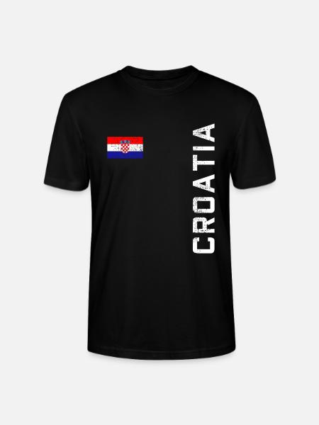 Kroatien Trikot - Stanley/Stella Unisex Bio-T-Shirt CRAFTER - Schwarz
