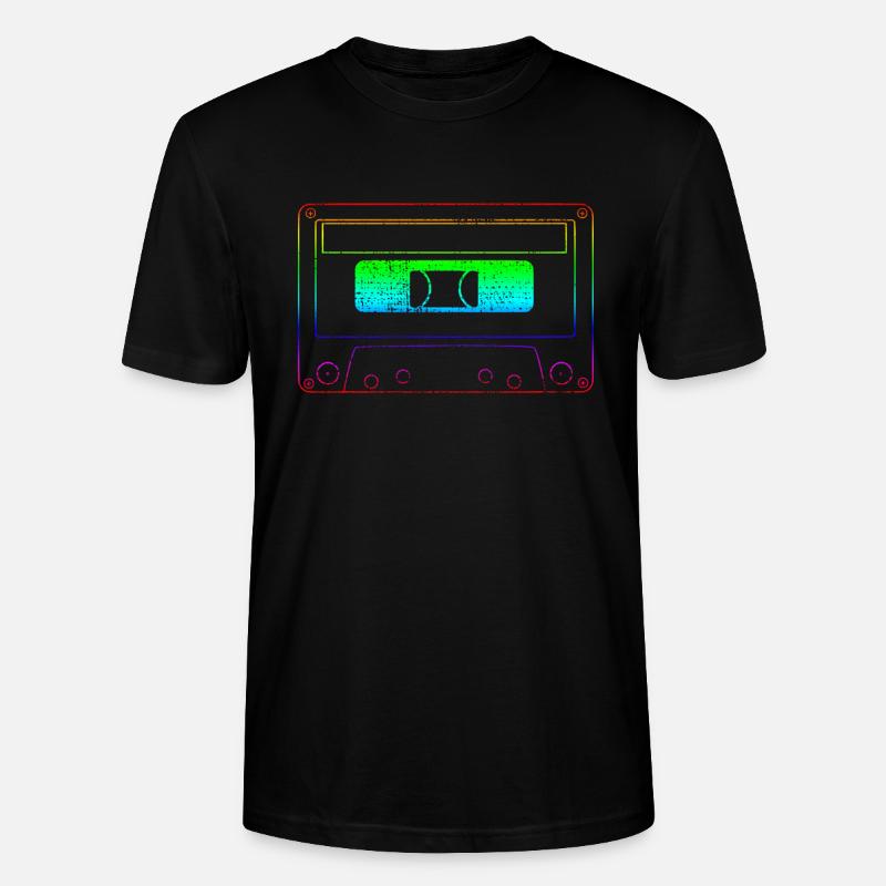 Kassette 80er Neon - Stanley/Stella Unisex Bio-T-Shirt CRAFTER - Schwarz