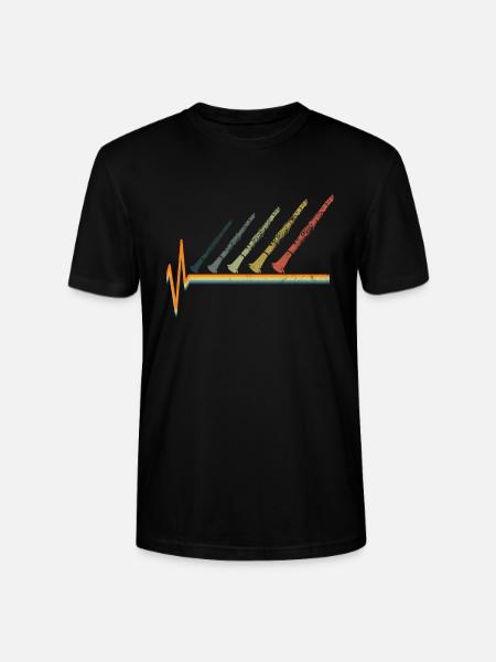 clarinet - Stanley/Stella CRAFTER Unisex Organic T-Shirt - black