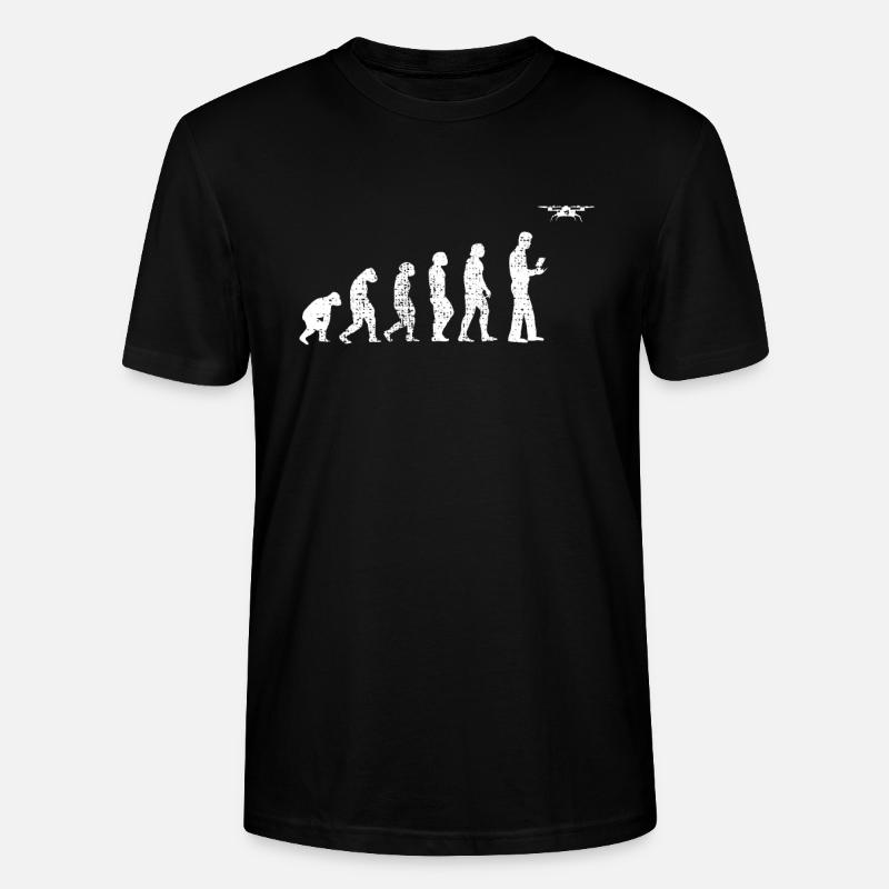Drone Evolution - Stanley/Stella CRAFTER Unisex Organic T-Shirt - black