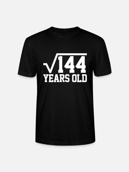 Root 144 12 maths d'anniversaire - T-shirt bio CRAFTER Stanley Stella Unisexe - noir