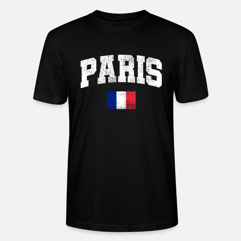 Paris Paris - T-shirt bio CRAFTER Stanley Stella Unisexe - noir