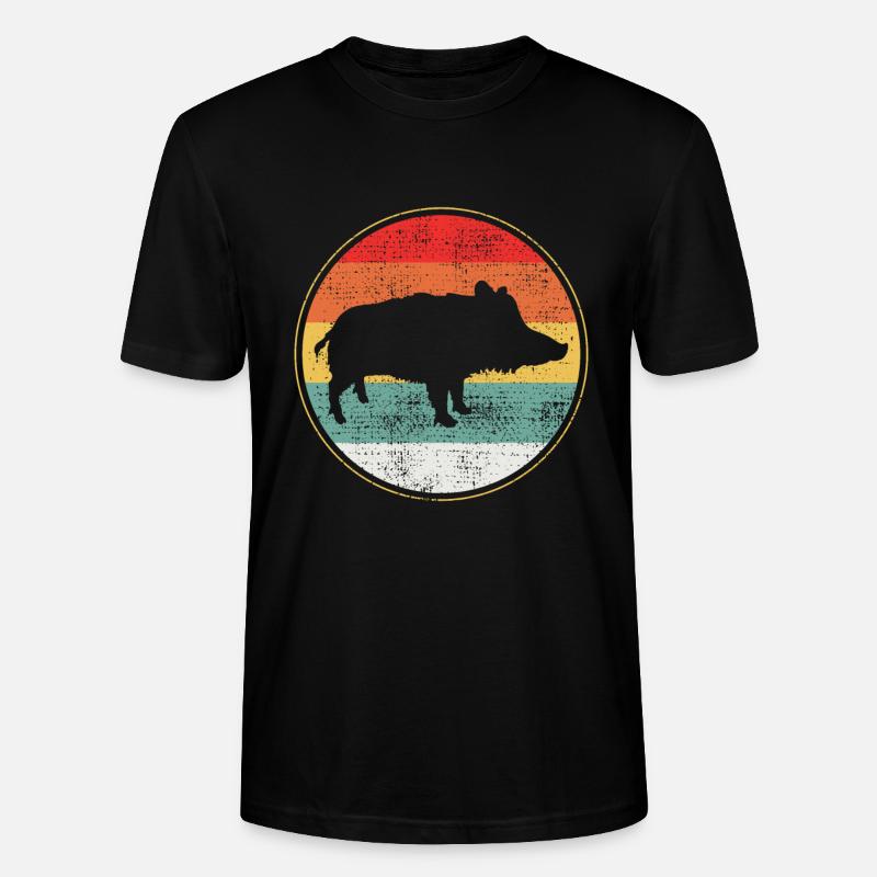 Wildschwein - Stanley/Stella Unisex Bio-T-Shirt CRAFTER - Schwarz