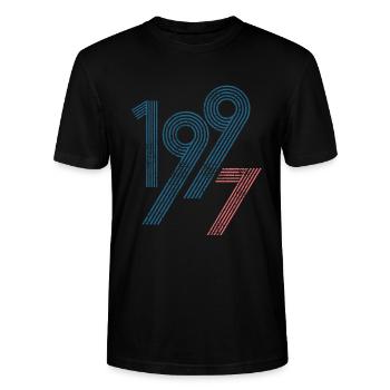 1997 - Stanley/Stella CRAFTER Unisex Organic T-Shirt - black - Front - Alina (178cm) & Michal (187cm)