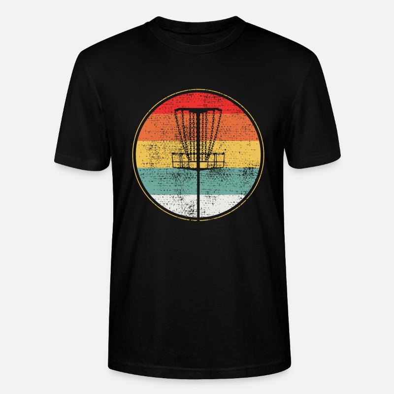Retro Disc Golf - T-shirt bio CRAFTER Stanley Stella Unisexe - noir