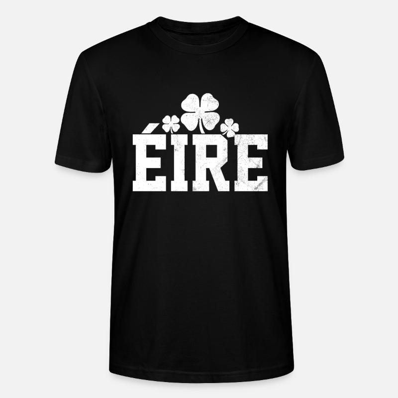 Shamrock Gloverleaf Eire - Stanley/Stella CRAFTER Unisex Organic T-Shirt - black