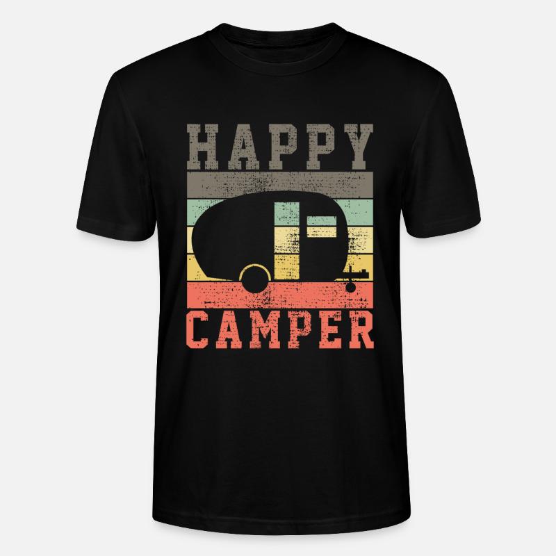 Campen Wohnwagen - Stanley/Stella Unisex Bio-T-Shirt CRAFTER - Schwarz