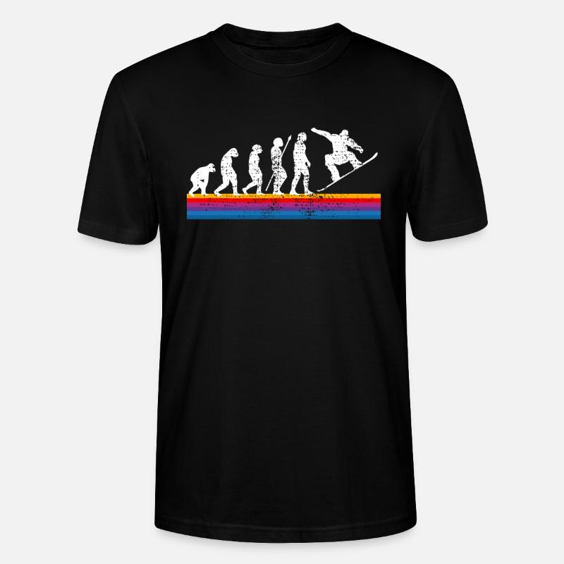 Evolution du snowboard - T-shirt bio CRAFTER Stanley Stella Unisexe - noir