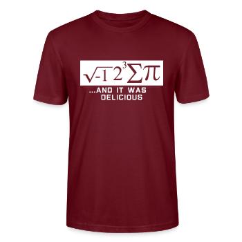 Mathematisches Symbol - Stanley/Stella Unisex Bio-T-Shirt CRAFTER - Burgunderrot - Vorne - Alina (178cm) & Michal (187cm)
