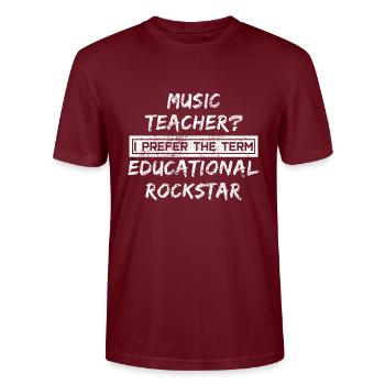 professeur de musique - T-shirt bio CRAFTER Stanley Stella Unisexe - bordeaux - Devant - Alina (178cm) & Michal (187cm)