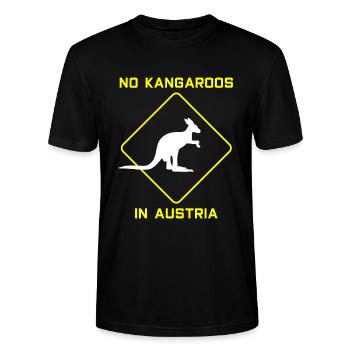 Känguru Känguru - Stanley/Stella Unisex Bio-T-Shirt CRAFTER - Schwarz - Vorne - Alina (178cm) & Michal (187cm)