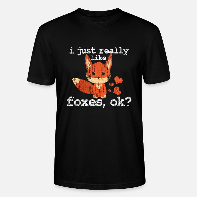 renard - T-shirt bio CRAFTER Stanley Stella Unisexe - noir