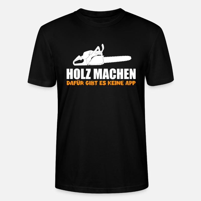 Baumfäller Geschenk - Stanley/Stella Unisex Bio-T-Shirt CRAFTER - Schwarz