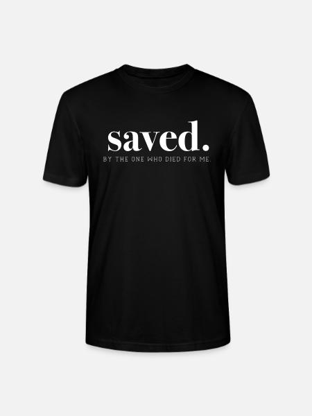 Saved by Jesus - Stanley/Stella Unisex Bio-T-Shirt CRAFTER - Schwarz