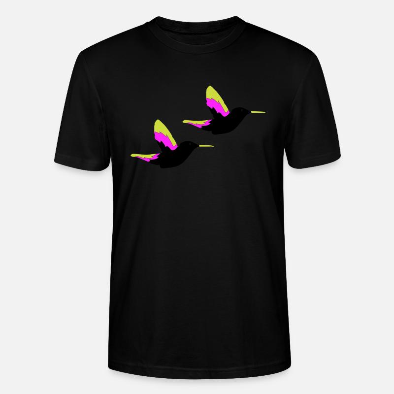 Colibris Oiseaux - T-shirt bio CRAFTER Stanley Stella Unisexe - noir