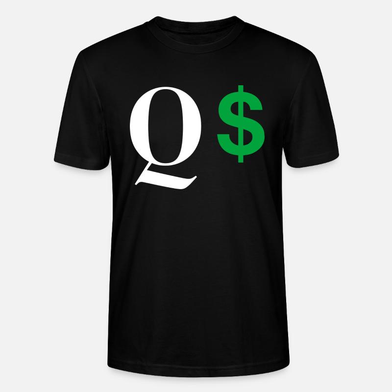 Buchstabe q dollar - Stanley/Stella Unisex Bio-T-Shirt CRAFTER - Schwarz