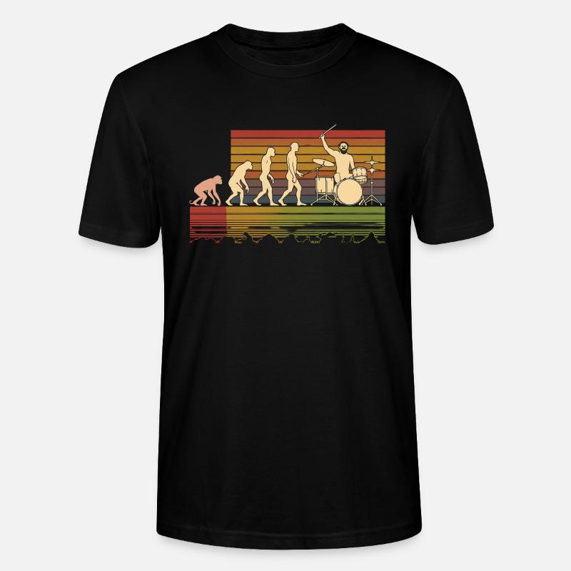 Batteur Evolution Drums - T-shirt bio CRAFTER Stanley Stella Unisexe - noir