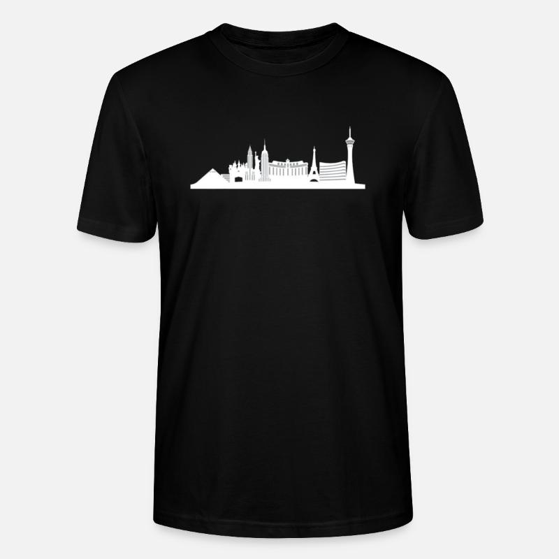 Skyline Las Vegas - T-shirt bio CRAFTER Stanley Stella Unisexe - noir