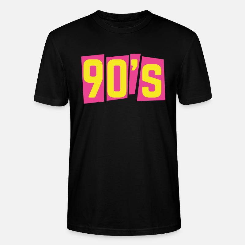 90s neunziger 90er oldschool - Stanley/Stella Unisex Bio-T-Shirt CRAFTER - Schwarz