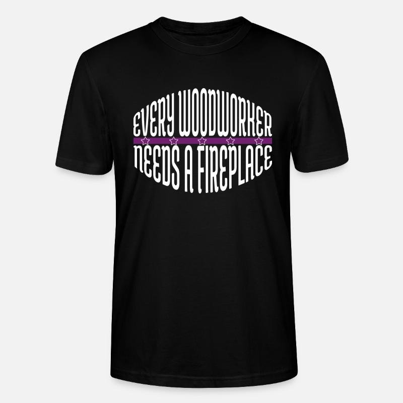 charpentier de construction bûcheron - T-shirt bio CRAFTER Stanley Stella Unisexe - noir