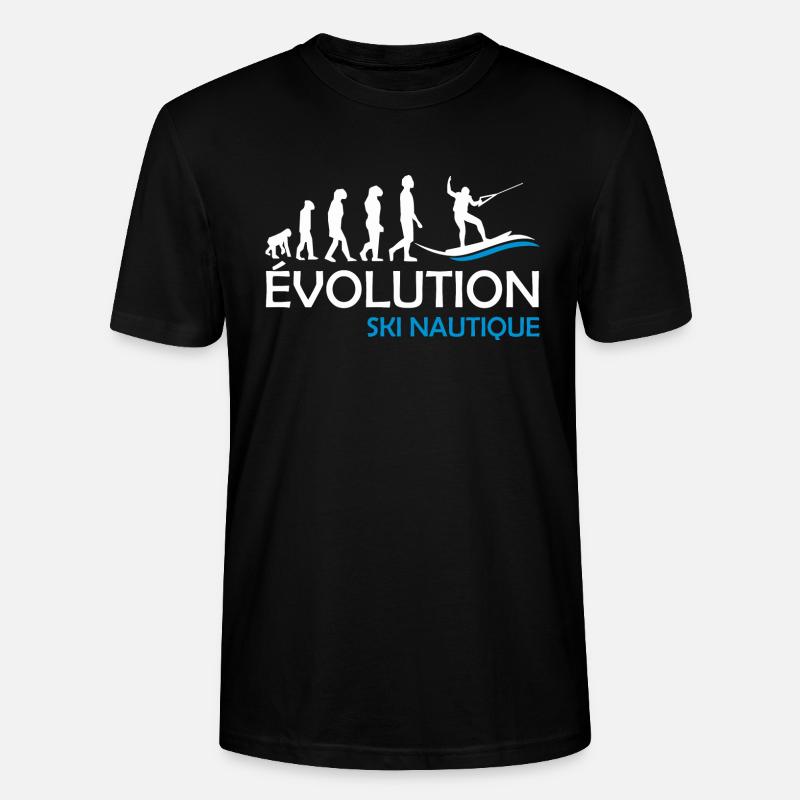 évolution ski nautique - T-shirt bio CRAFTER Stanley Stella Unisexe - noir