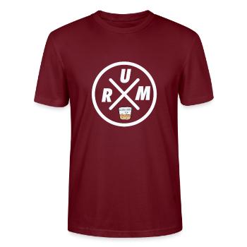 rhum - T-shirt bio CRAFTER Stanley Stella Unisexe - bordeaux - Devant - Alina (178cm) & Michal (187cm)