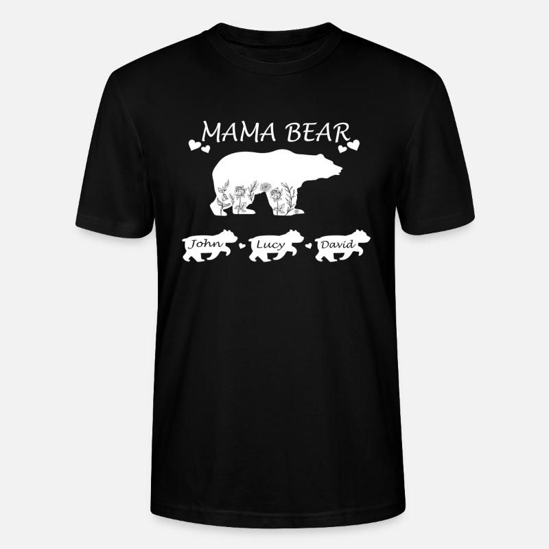 Mama Bear - T-shirt bio CRAFTER Stanley Stella Unisexe - noir