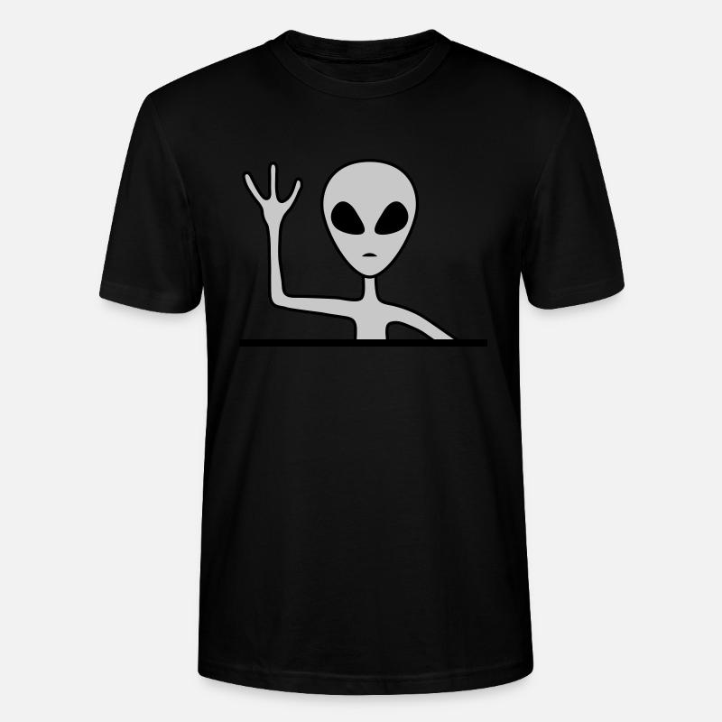 Vagues extraterrestres mâles grises - T-shirt bio CRAFTER Stanley Stella Unisexe - noir