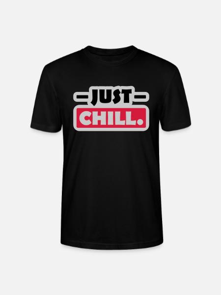 Just Chill Text Logo - Stanley/Stella CRAFTER Unisex Organic T-Shirt - black