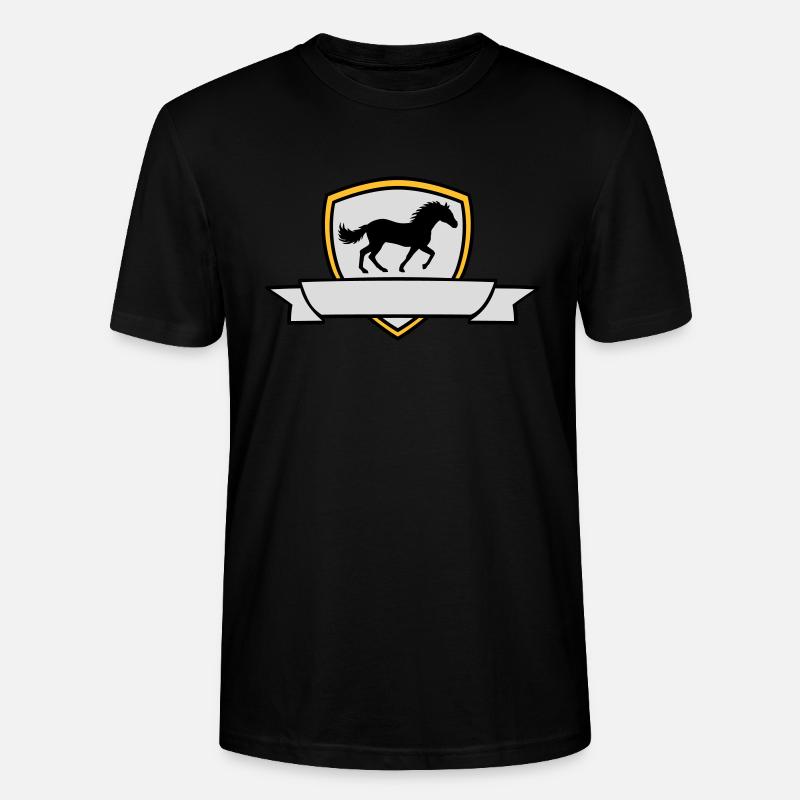 Banner Pferd Wappen Schild - Stanley/Stella Unisex Bio-T-Shirt CRAFTER - Schwarz
