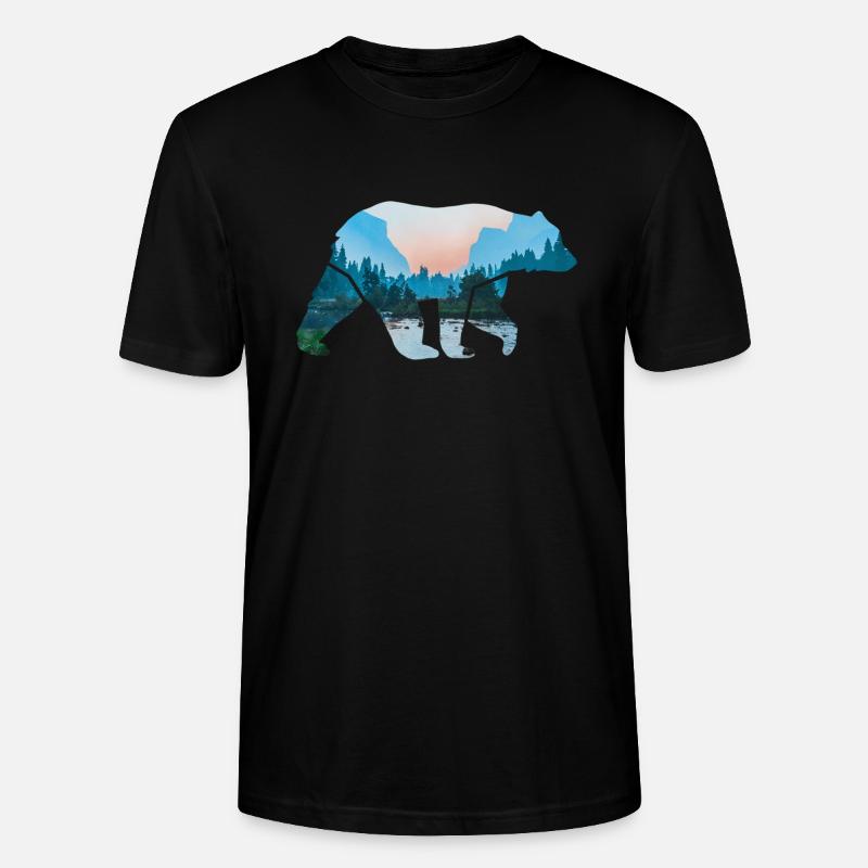 L'ours - T-shirt bio CRAFTER Stanley Stella Unisexe - noir