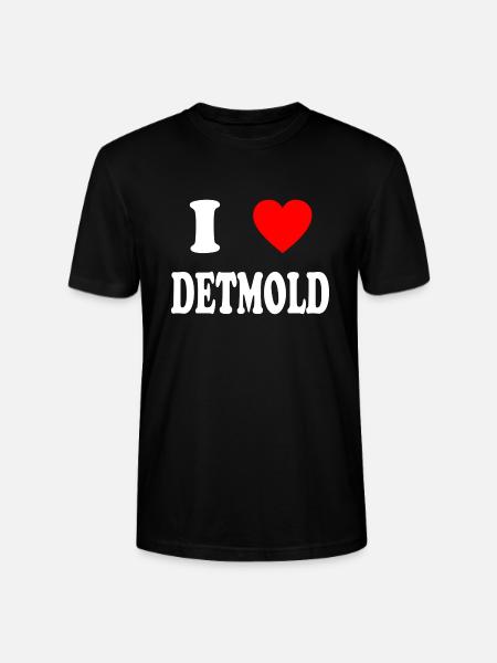 I love Detmold - Stanley/Stella Unisex Bio-T-Shirt CRAFTER - Schwarz