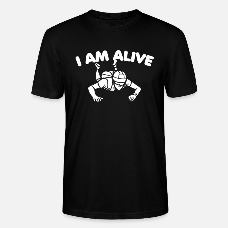 Skydiving Parachuting Skydive Skydiver - Stanley/Stella Unisex Bio-T-Shirt CRAFTER - Schwarz