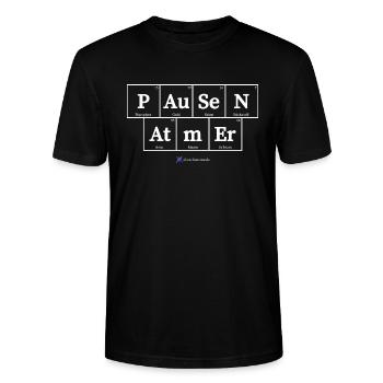 Pausen Atmer (dunkle Stoffe) - Stanley/Stella Unisex Bio-T-Shirt CRAFTER - Schwarz - Vorne - Alina (178cm) & Michal (187cm)