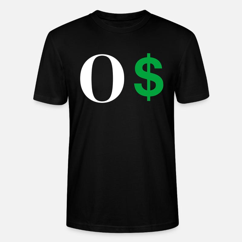 Buchstabe o Dollar - Stanley/Stella Unisex Bio-T-Shirt CRAFTER - Schwarz