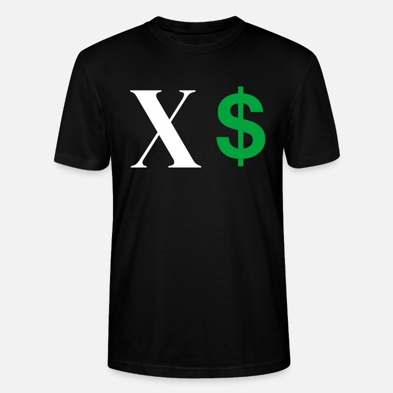 Lettre x dollar - T-shirt bio CRAFTER Stanley Stella Unisexe - noir