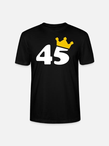 45 Couronne 45 anniversaire 45 ans - T-shirt bio CRAFTER Stanley Stella Unisexe - noir