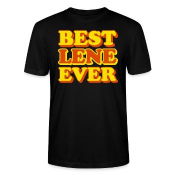 Lene First Name Funny Gift - Stanley/Stella CRAFTER Unisex Organic T-Shirt - black - Front - Alina (178cm) & Michal (187cm)
