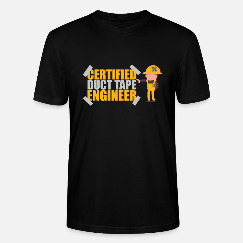 Certified Duct Tape Engineer Geschenkidee - Stanley/Stella Unisex Bio-T-Shirt CRAFTER - Schwarz