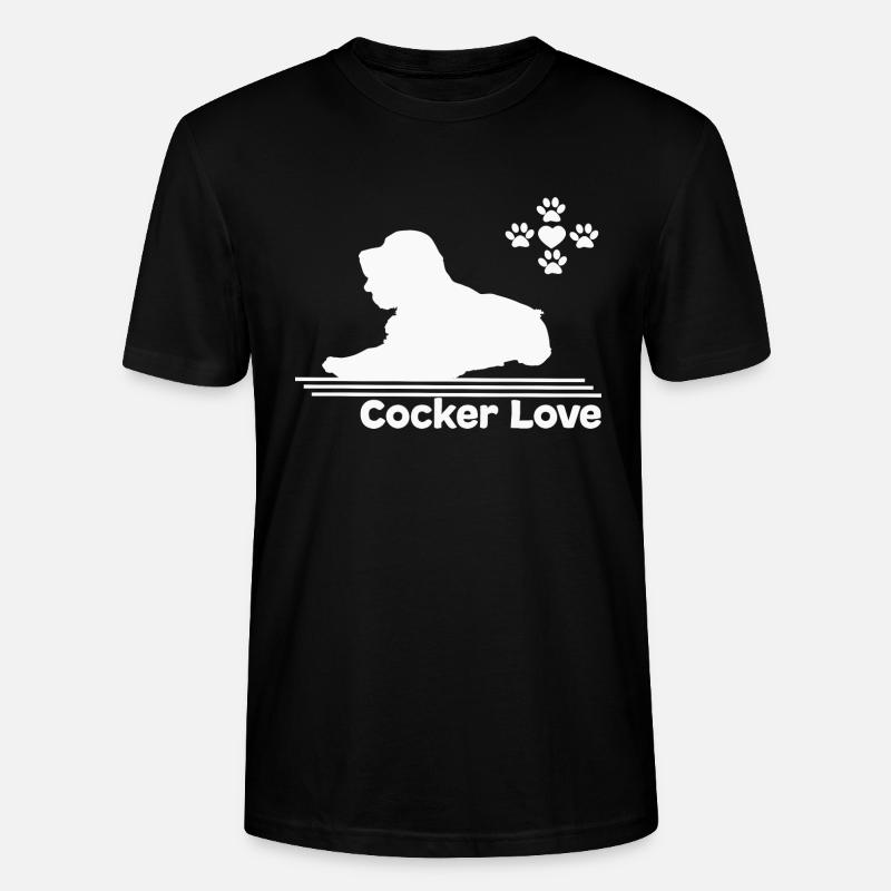 Silhouette de cocker - T-shirt bio CRAFTER Stanley Stella Unisexe - noir