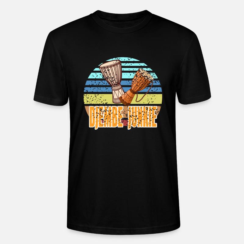 Instrument à percussion djembé - T-shirt bio CRAFTER Stanley Stella Unisexe - noir