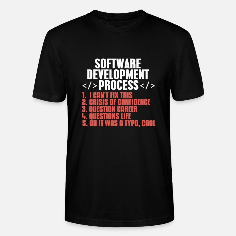 programmeur - T-shirt bio CRAFTER Stanley Stella Unisexe - noir