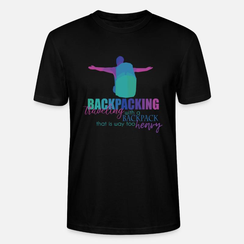 Backpacking Backpacker - T-shirt bio CRAFTER Stanley Stella Unisexe - noir