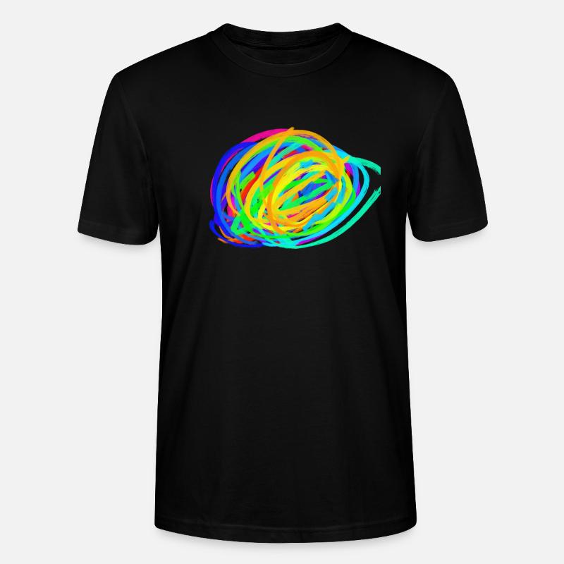 Bunte Explosion - Stanley/Stella Unisex Bio-T-Shirt CRAFTER - Schwarz
