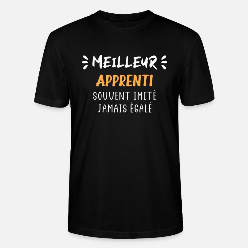 apprenti - T-shirt bio CRAFTER Stanley Stella Unisexe - noir