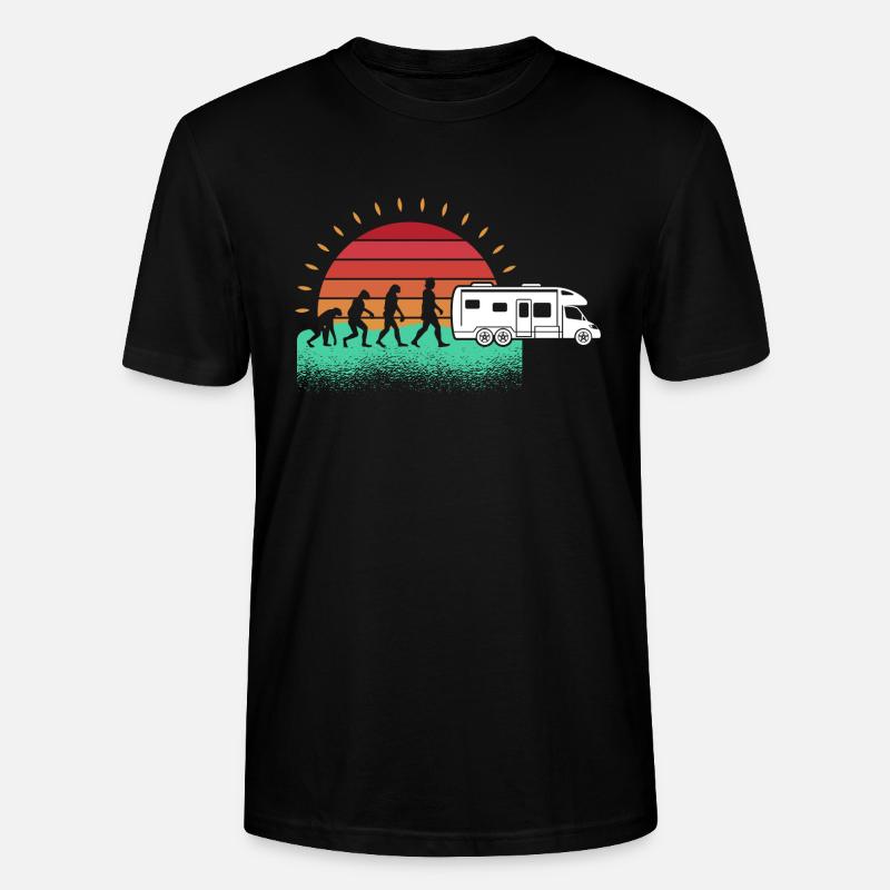 Camping-car camping-car Camping Evolution Camper - T-shirt bio CRAFTER Stanley Stella Unisexe - noir