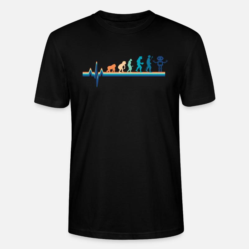 Évolution battement de cœur Robot - T-shirt bio CRAFTER Stanley Stella Unisexe - noir